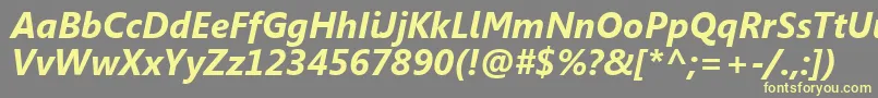 SegoeUiРџРѕР»СѓР¶РёСЂРЅС‹Р№РљСѓСЂСЃРёРІ Font – Yellow Fonts on Gray Background
