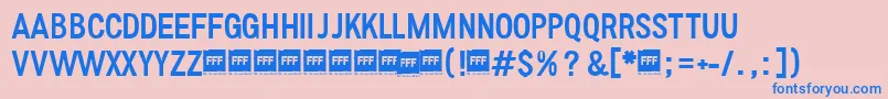 FffRegularTrial Font – Blue Fonts on Pink Background