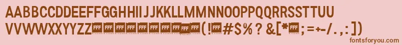 FffRegularTrial Font – Brown Fonts on Pink Background