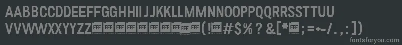 More about FffRegularTrial Font FffRegularTrial Font – Gray Fonts on Black Background