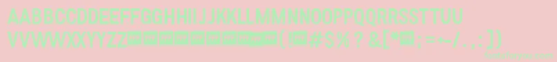 FffRegularTrial Font – Green Fonts on Pink Background