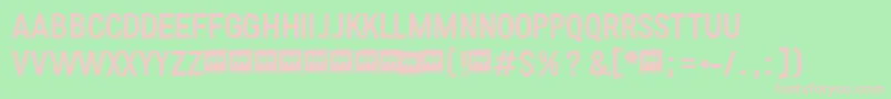 FffRegularTrial Font – Pink Fonts on Green Background