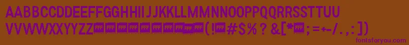 FffRegularTrial Font – Purple Fonts on Brown Background