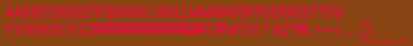 FffRegularTrial Font – Red Fonts on Brown Background