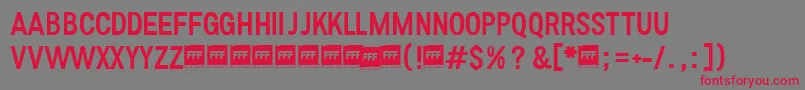 FffRegularTrial Font – Red Fonts on Gray Background