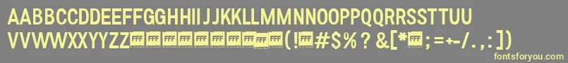 FffRegularTrial Font – Yellow Fonts on Gray Background