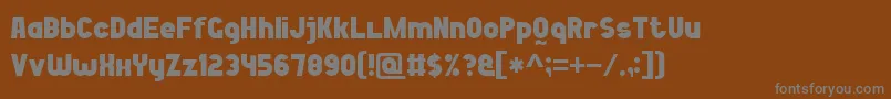 フォントBoldGameFont7 – 茶色の背景に灰色の文字