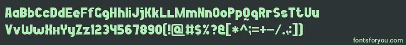 BoldGameFont7 Font – Green Fonts on Black Background