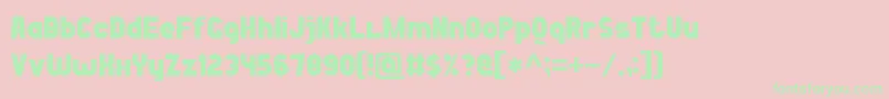 BoldGameFont7 Font – Green Fonts on Pink Background