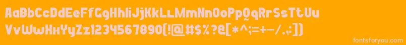 BoldGameFont7 Font – Pink Fonts on Orange Background