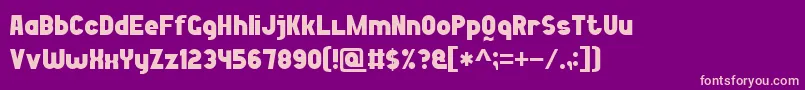 BoldGameFont7 Font – Pink Fonts on Purple Background