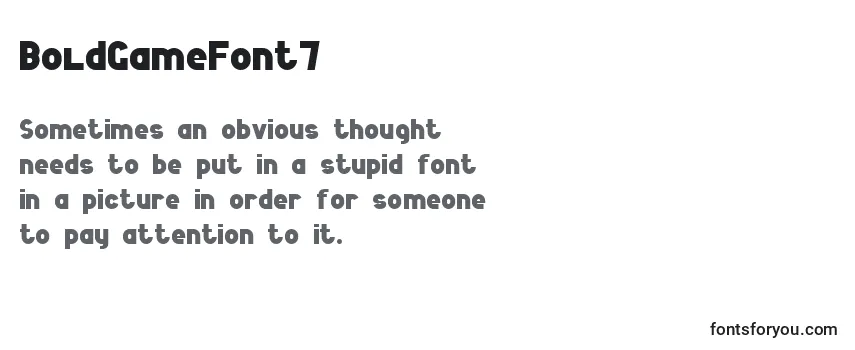 Review of the BoldGameFont7 Font