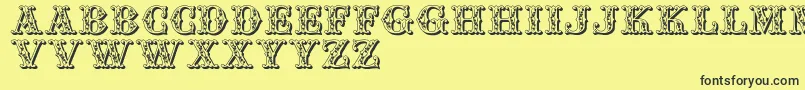 Jfautumnfair Font – Black Fonts on Yellow Background