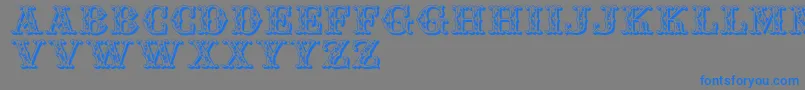 Jfautumnfair Font – Blue Fonts on Gray Background