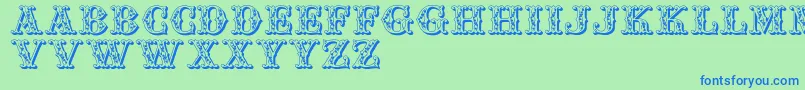 Jfautumnfair Font – Blue Fonts on Green Background