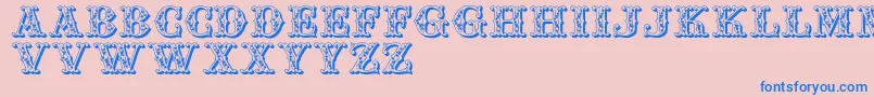 Jfautumnfair Font – Blue Fonts on Pink Background