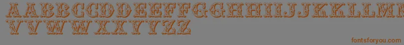 Jfautumnfair Font – Brown Fonts on Gray Background