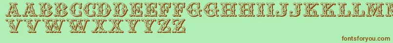 Jfautumnfair Font – Brown Fonts on Green Background