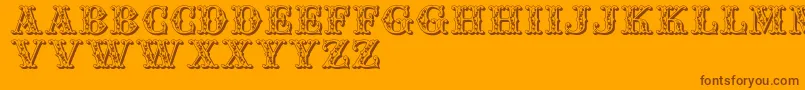 Jfautumnfair Font – Brown Fonts on Orange Background