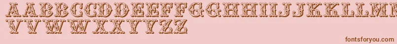 Jfautumnfair Font – Brown Fonts on Pink Background