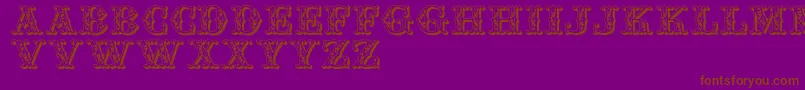 Jfautumnfair Font – Brown Fonts on Purple Background