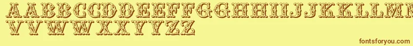 Jfautumnfair Font – Brown Fonts on Yellow Background