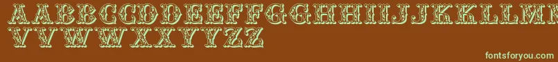 Jfautumnfair Font – Green Fonts on Brown Background