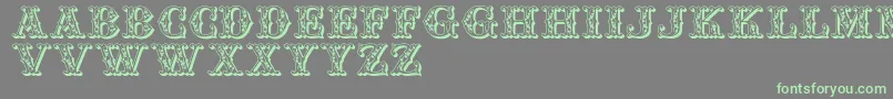 Jfautumnfair Font – Green Fonts on Gray Background