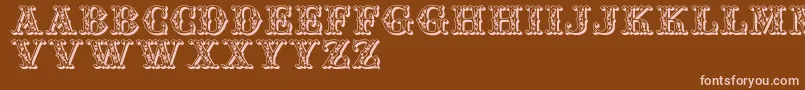 Jfautumnfair Font – Pink Fonts on Brown Background