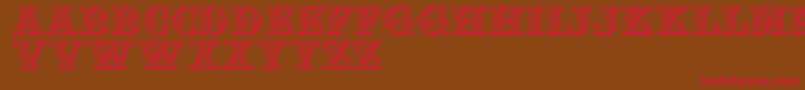 Jfautumnfair Font – Red Fonts on Brown Background