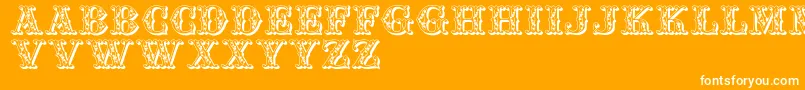 Jfautumnfair Font – White Fonts on Orange Background