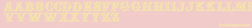 Jfautumnfair Font – Yellow Fonts on Pink Background