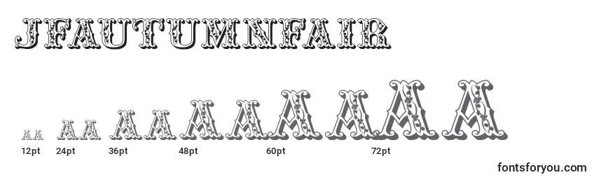 Размеры шрифта Jfautumnfair