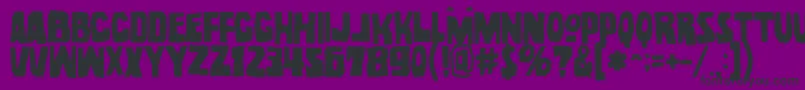 NoelGallagherWithAccentsOpentype Font – Black Fonts on Purple Background