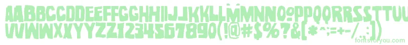 NoelGallagherWithAccentsOpentype-fontti – vihreät fontit valkoisella taustalla