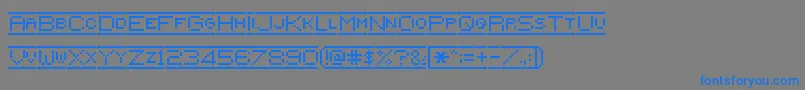 fuente Pixelflag – Fuentes Azules Sobre Fondo Gris
