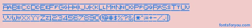 Шрифт Pixelflag – синие шрифты на розовом фоне
