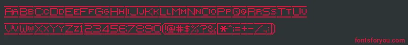 Fonte Pixelflag – fontes vermelhas em um fundo preto