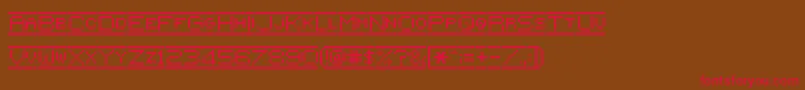 Pixelflag Font – Red Fonts on Brown Background