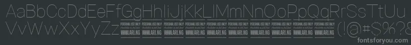 SpecifypersonalNormthin Font – Gray Fonts on Black Background