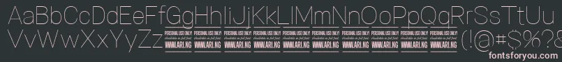 SpecifypersonalNormthin Font – Pink Fonts on Black Background