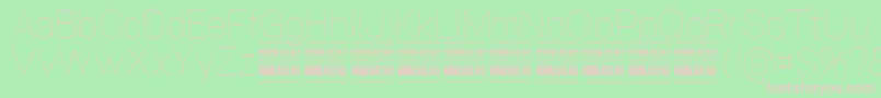 SpecifypersonalNormthin Font – Pink Fonts on Green Background