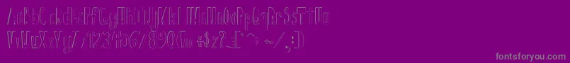 Bigforehead Font – Gray Fonts on Purple Background