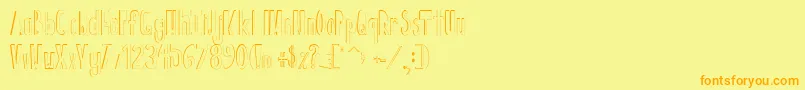 Bigforehead Font – Orange Fonts on Yellow Background