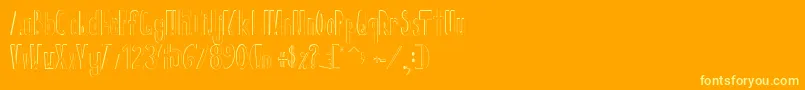 Bigforehead Font – Yellow Fonts on Orange Background