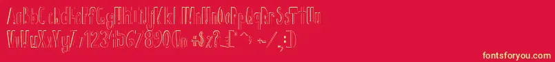 Bigforehead Font – Yellow Fonts on Red Background