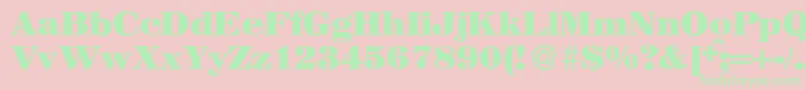 MagazineHeavyRegular Font – Green Fonts on Pink Background