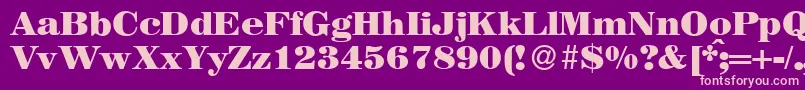 MagazineHeavyRegular Font – Pink Fonts on Purple Background