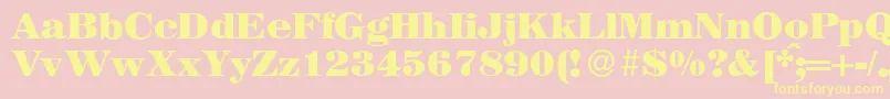 MagazineHeavyRegular Font – Yellow Fonts on Pink Background
