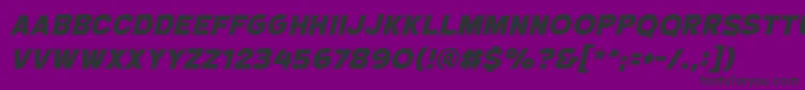 フォントCryptcreepbbHeavyital – 紫の背景に黒い文字